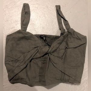 Dynamite Linen Bustier Crop Top - NWT